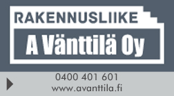 Rakennusliike A Vänttilä Oy logo